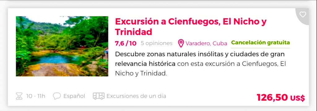 Excursión El Nicho Cienfuegos Trinidad civitatis