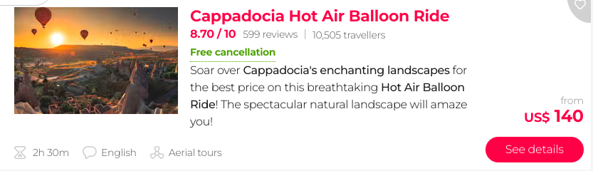 Vuelo en Globo Capadocia