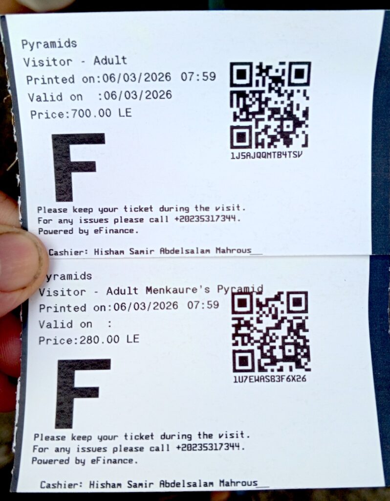 Cuanto cuesta viajar a Egipto por libre Entradas Valle de Giza Piramides