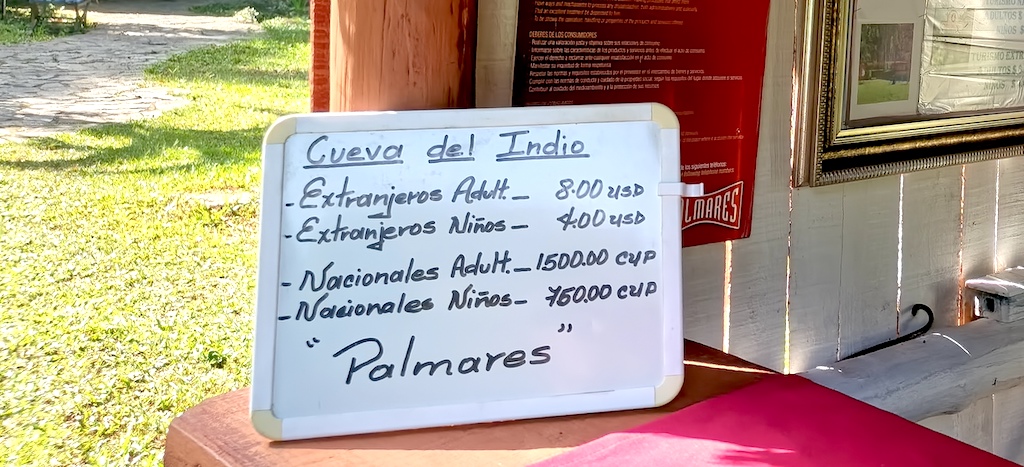 Precios Sendero Cueva del Indio Viñales